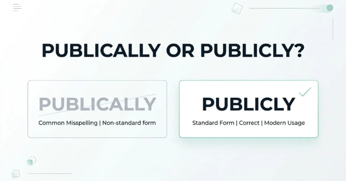 Publically or Publicly