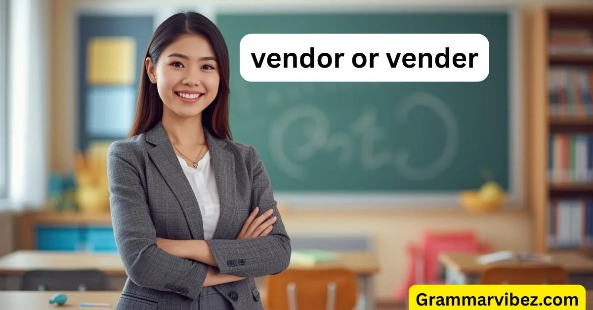 Vendor or Vender