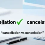 Cancellation or Cancelation