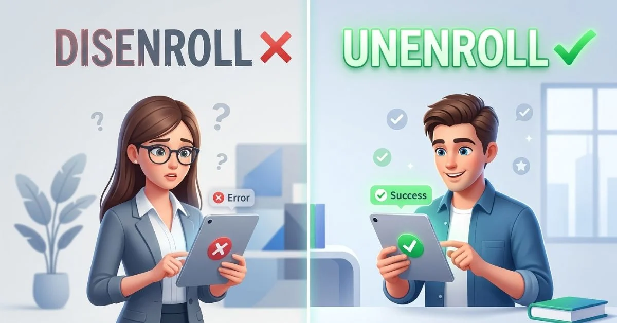 disenroll or unenroll
