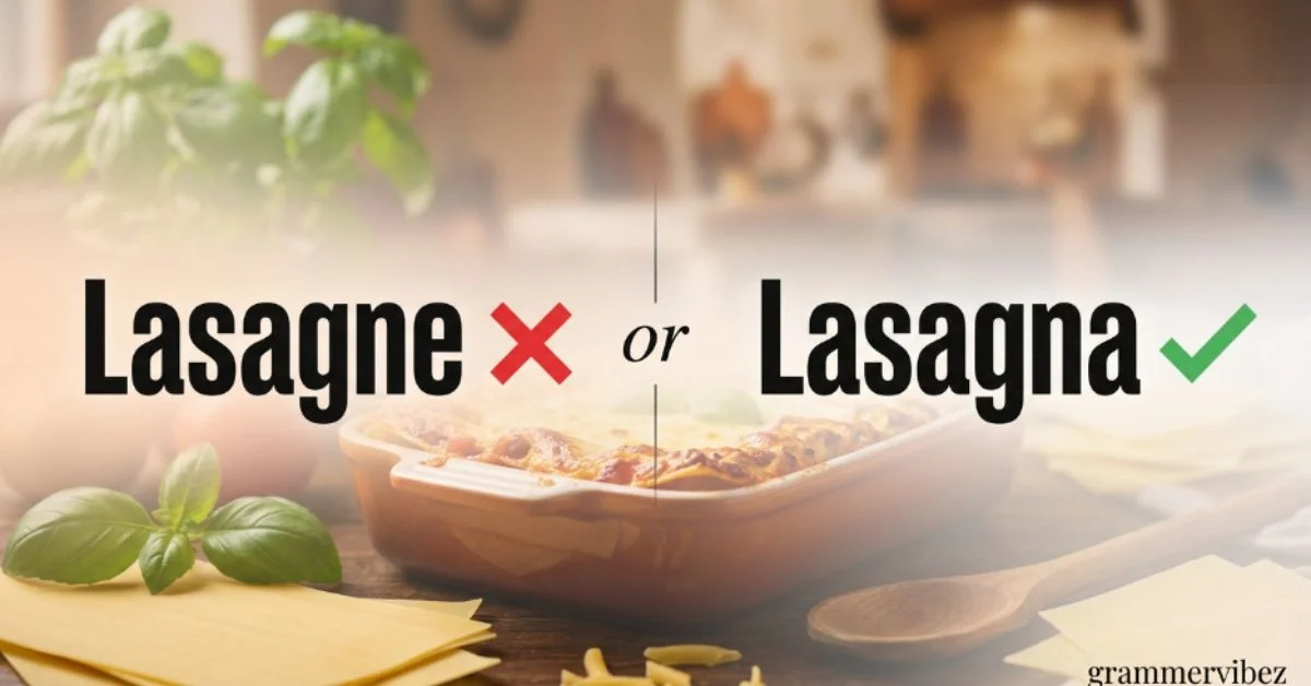 lasagne or lasagna