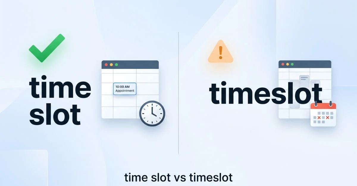 Time Slot or Timeslot