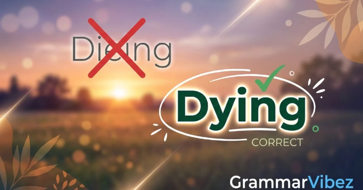 dieing or dying