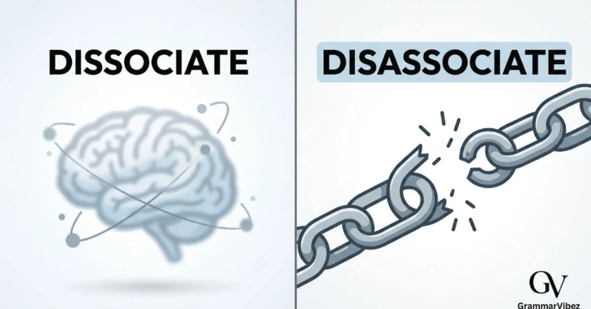 dissociate or disassociate