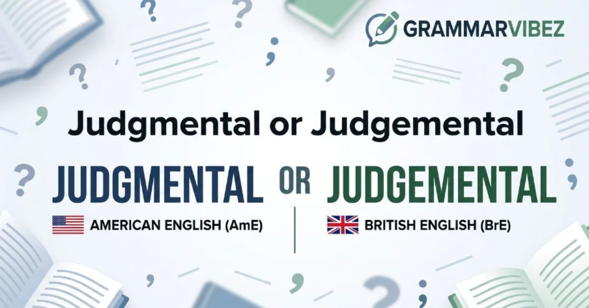 judgmental or judgemental