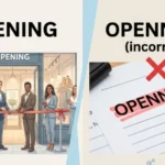 openning or opening