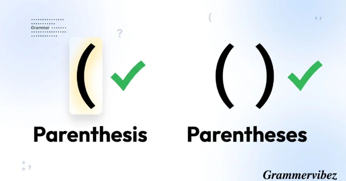 Parenthesis or Parentheses