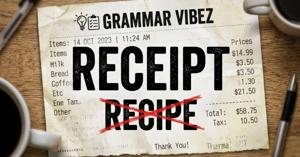 receipt or recipe