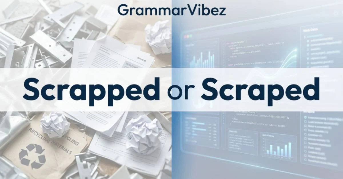 scrapped or scraped