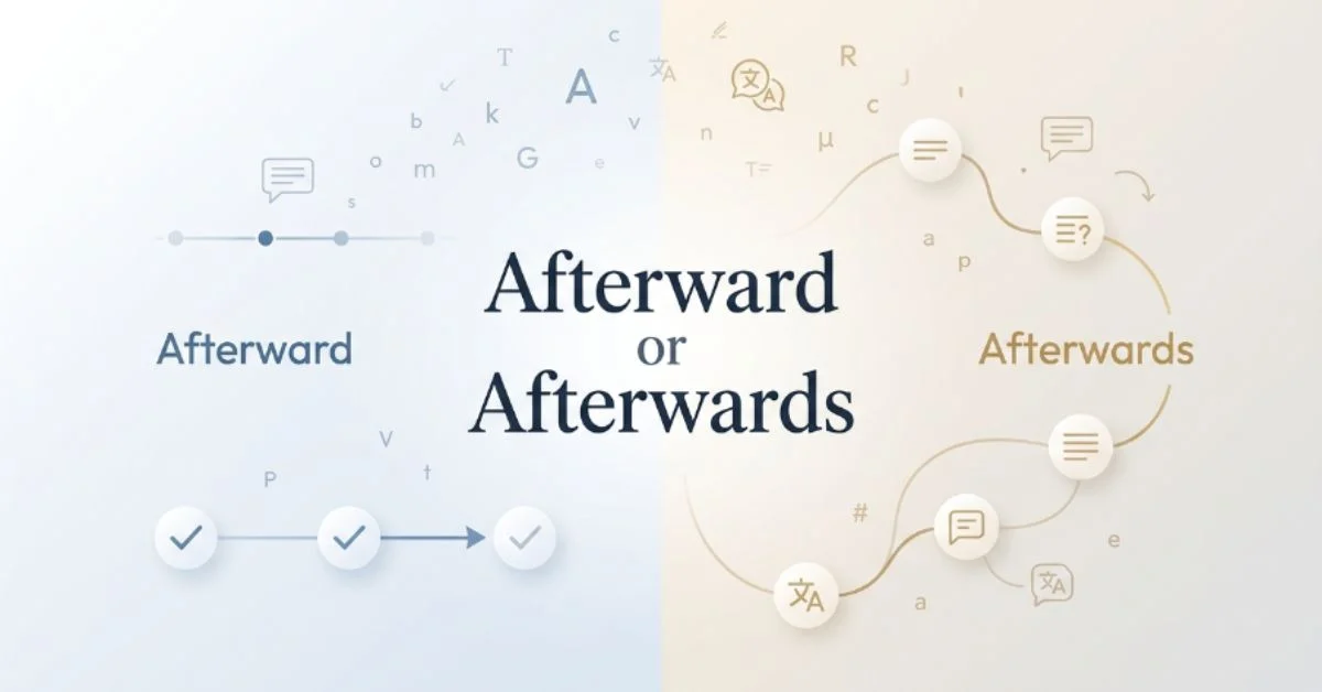 afterward or afterwards