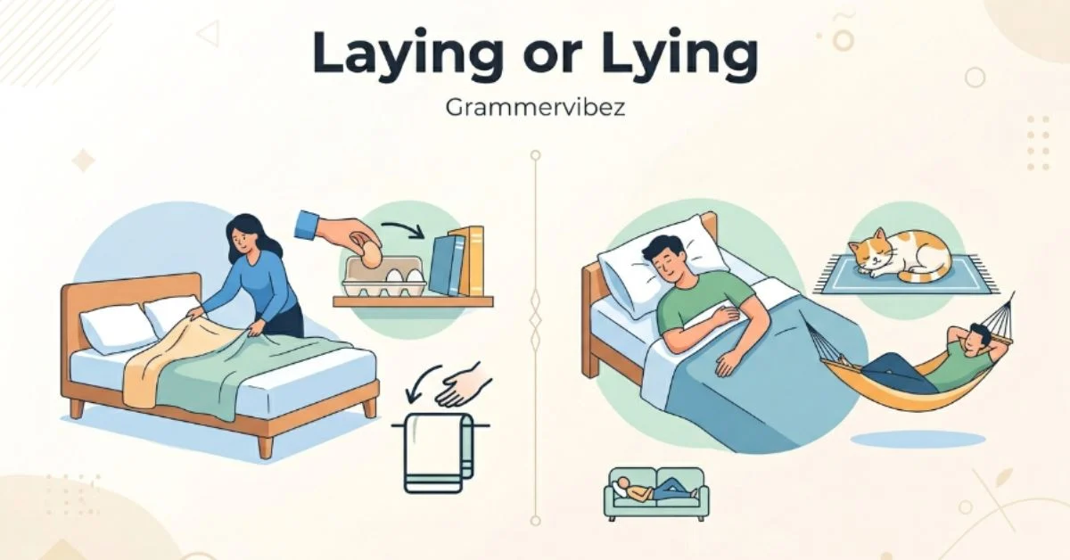 laying or lying