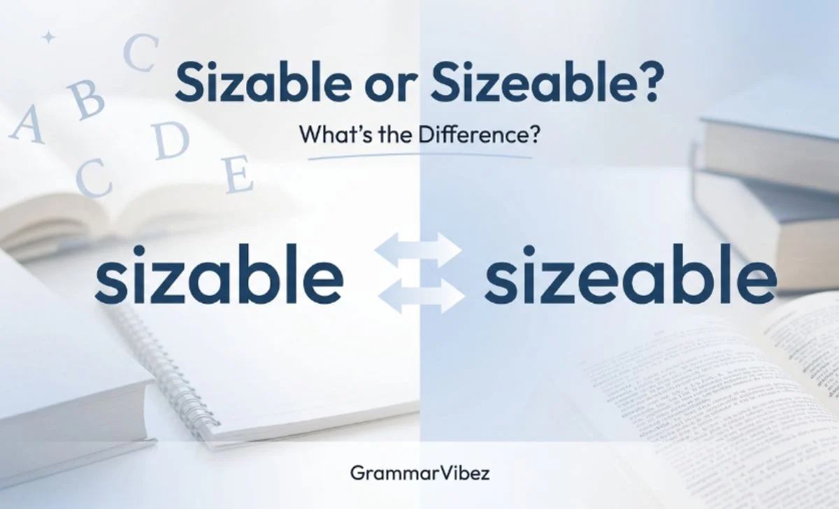 sizable or sizeable